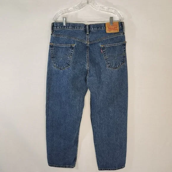 LEVI'S 550 VINTAGE Mom Jeans Regular Fit Straight Leg High Rise W36 L30 100% Cot - Picture 2 of 15
